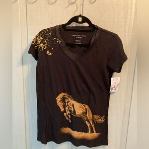 Black Horse Graphic Tee by